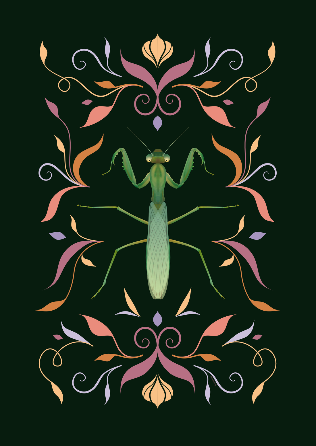 The Graceful Predator: A Closer Look at the Praying Mantis Design