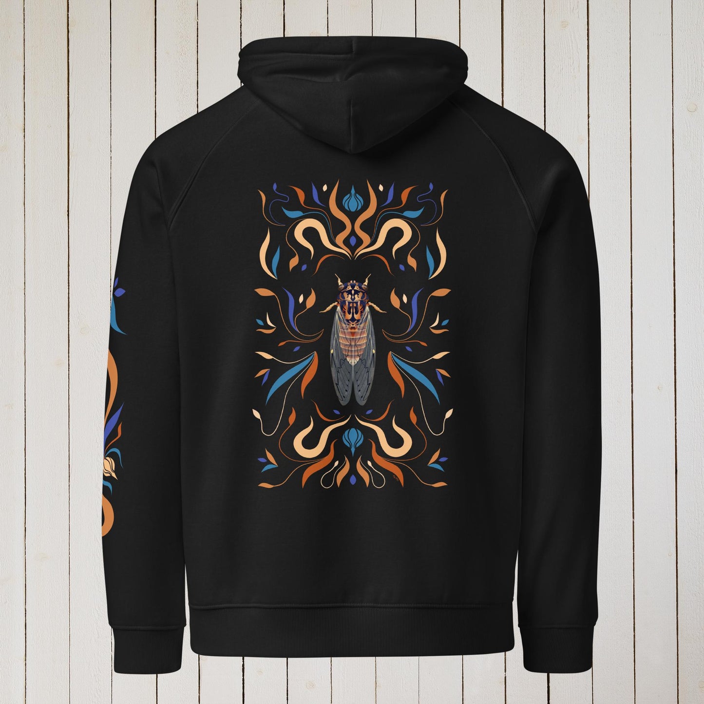 Cicada's song - Unisex eco raglan hoodie