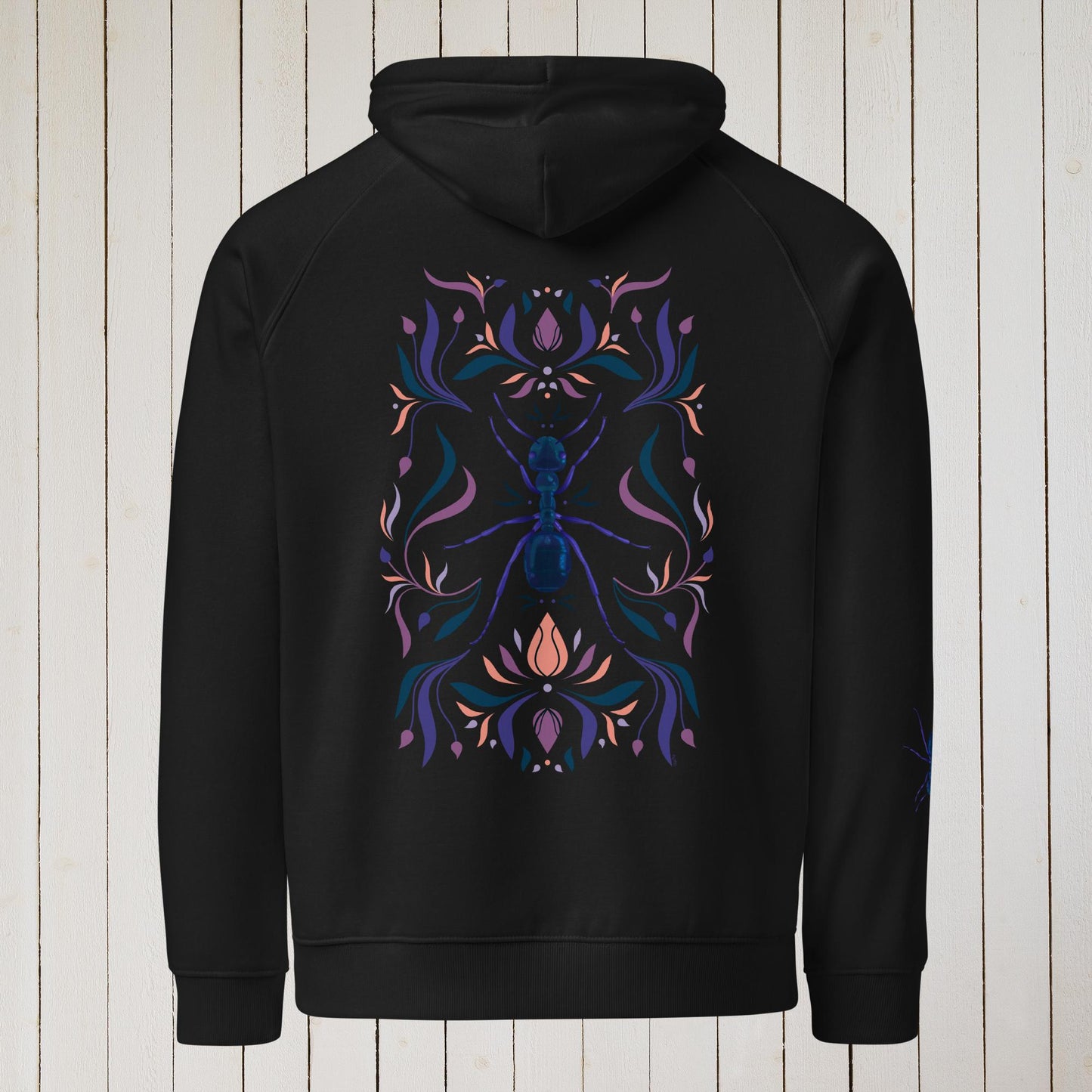 Ants in the garden - Unisex eco raglan hoodie