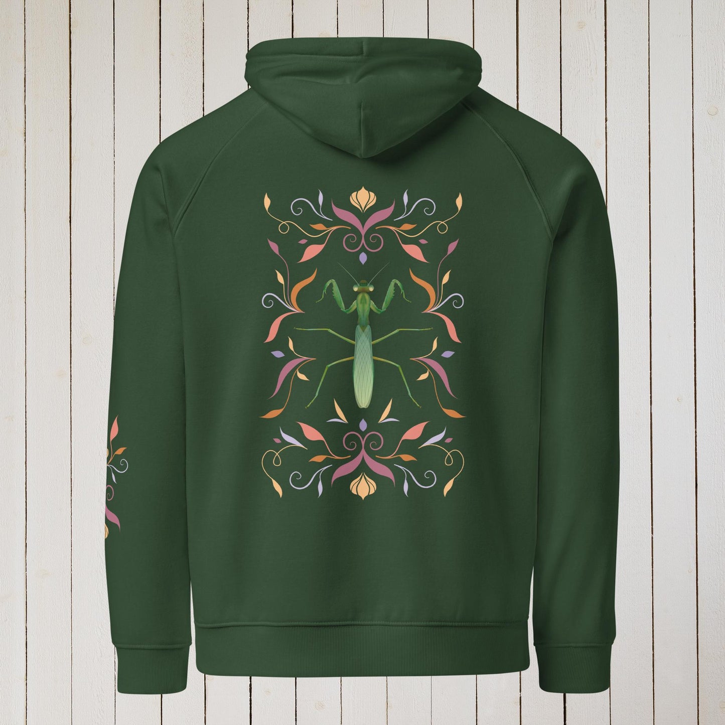 Mantis flowers - Unisex eco raglan hoodie