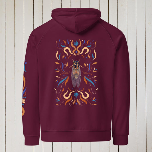 Cicada's song - Unisex eco raglan hoodie