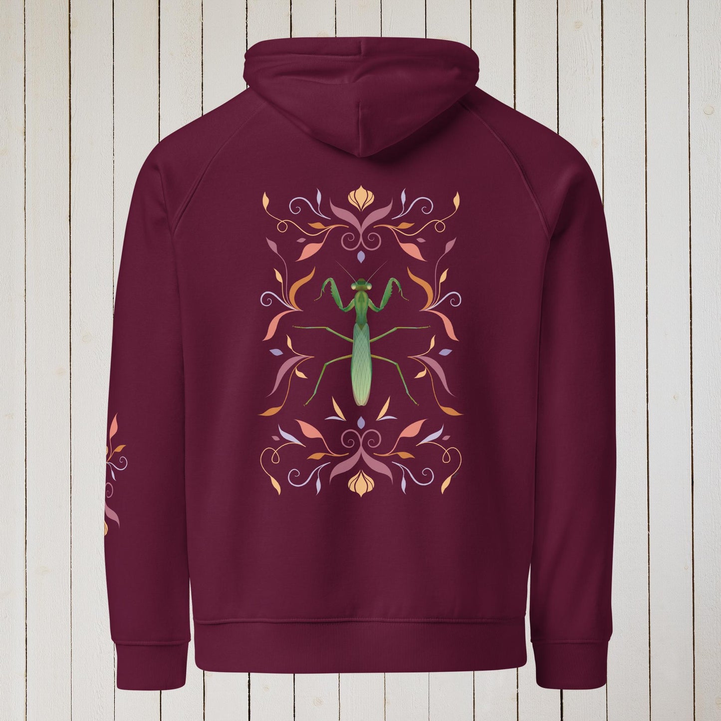 Mantis flowers - Unisex eco raglan hoodie