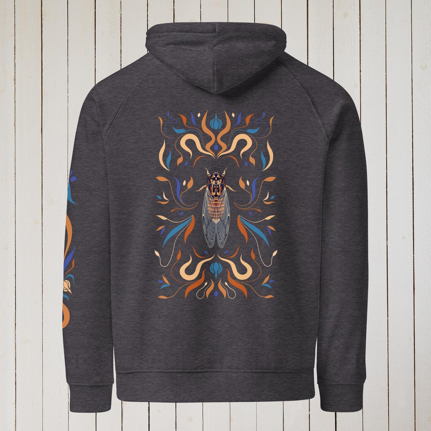 Cicada's song - Unisex eco raglan hoodie