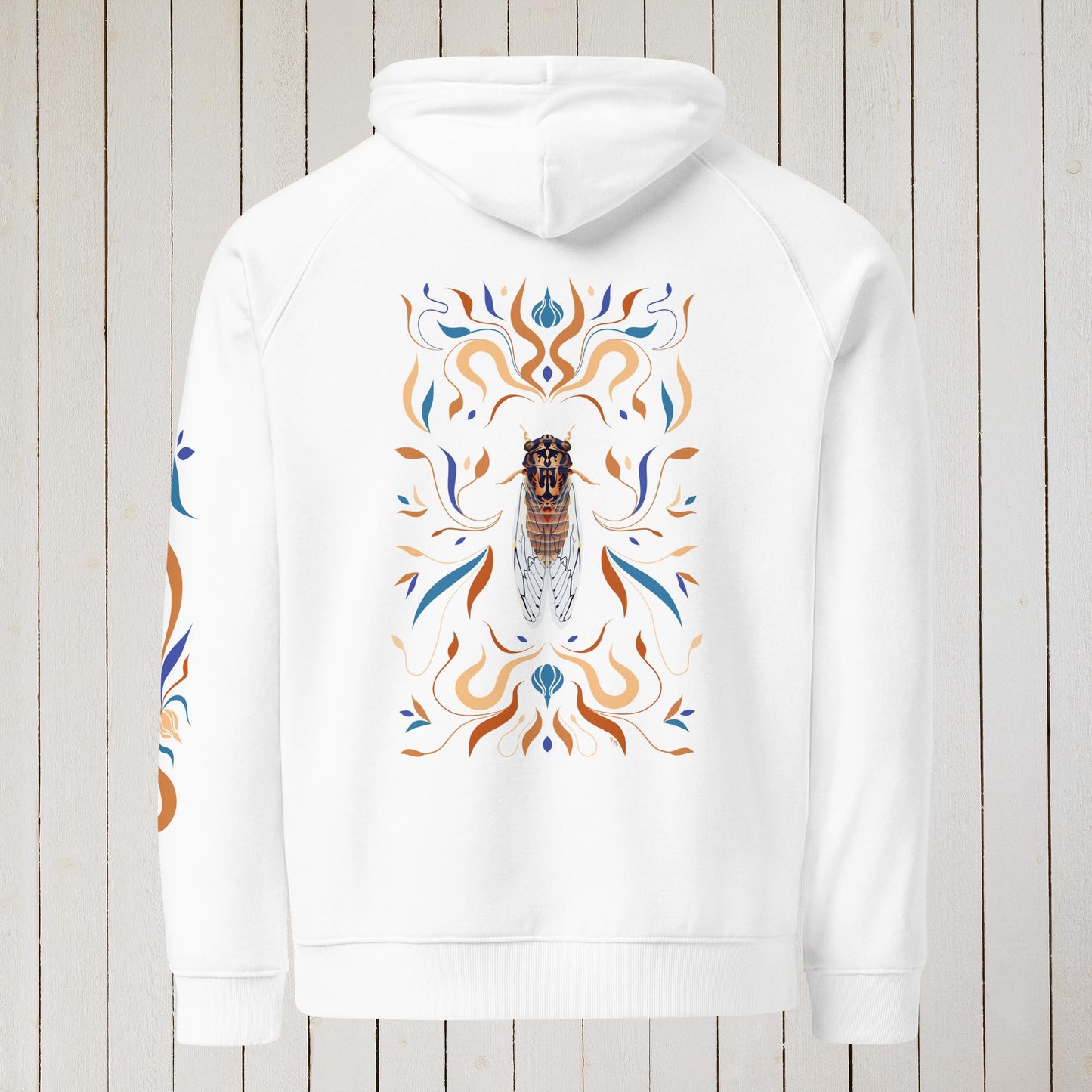 Cicada's song - Unisex eco raglan hoodie